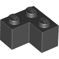 Lego kostka (kostička) 2x2 roh, černá (235776, 235726)